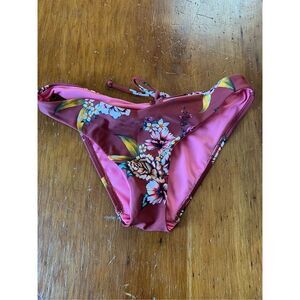 No Boundaries dark orange/rust floral bikini bottom M